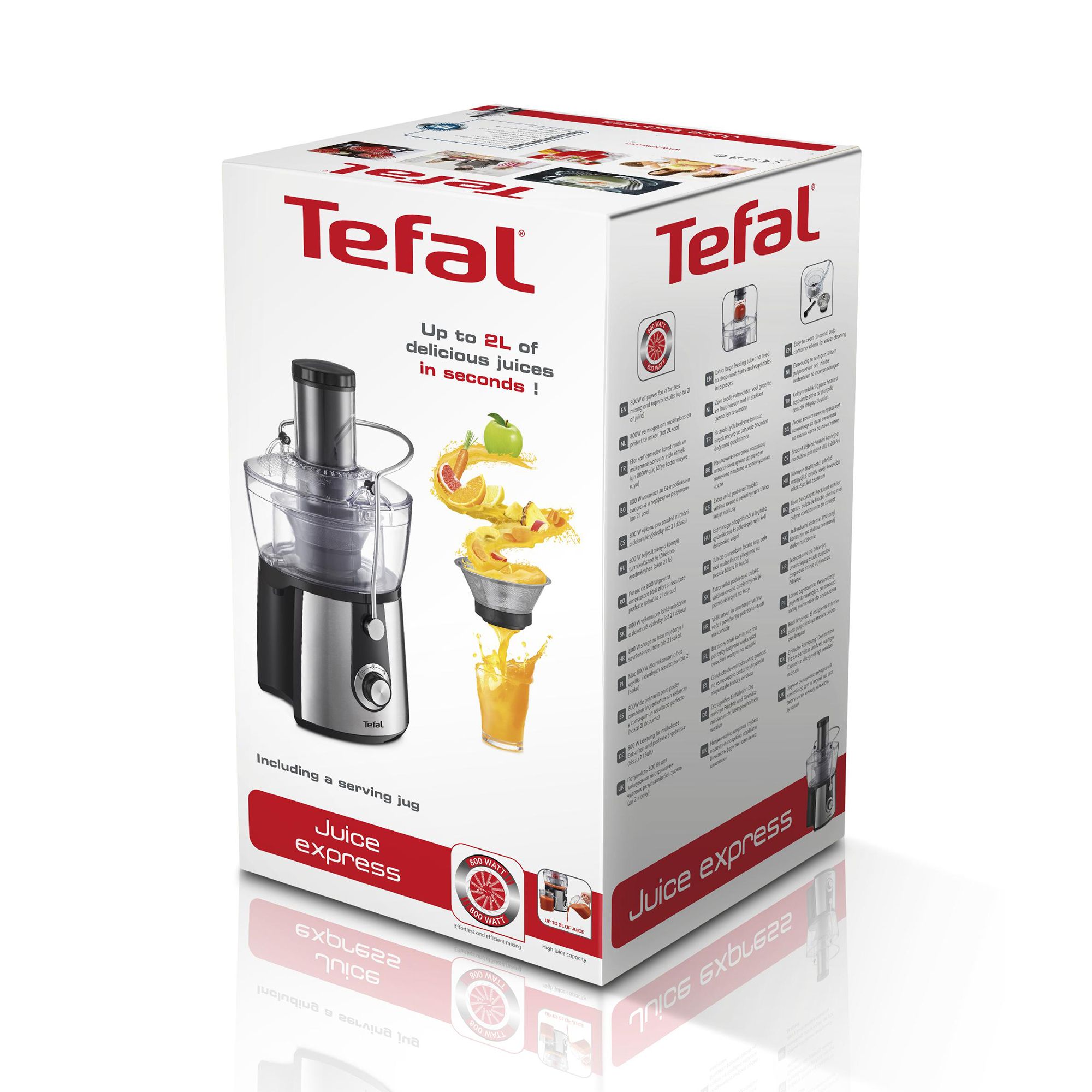 STORCATOR DE FRUCTE TEFAL JUICE EXPRESS ZE550D38, 800 W, 2 VITEZE, 0.8